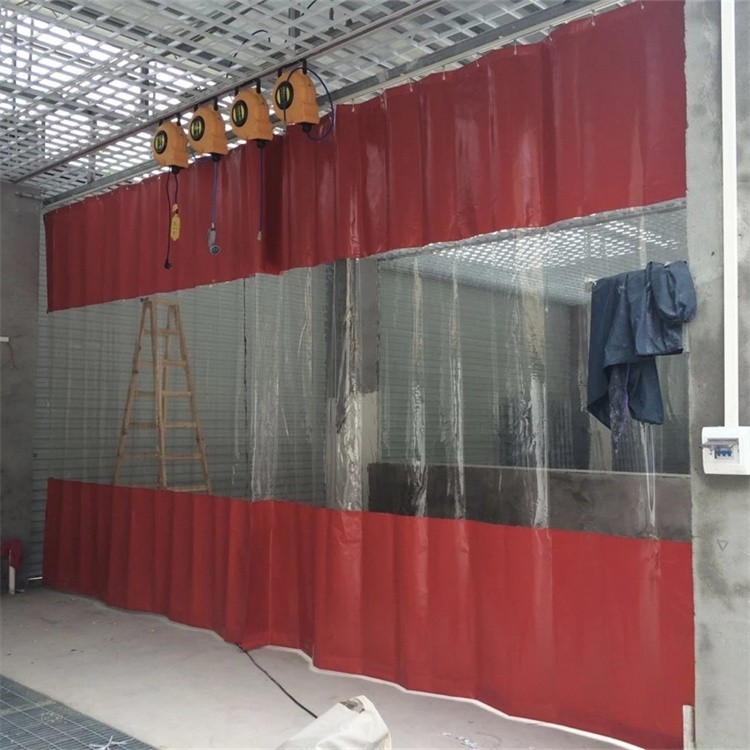 防寒防风保温棉门帘 出入口透明磁吸门帘