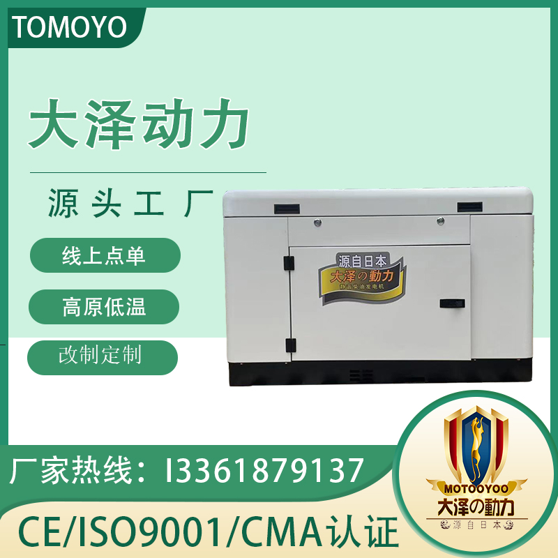 大泽动力TO14000ET-Y 10kw柴油发电机 车载或移动