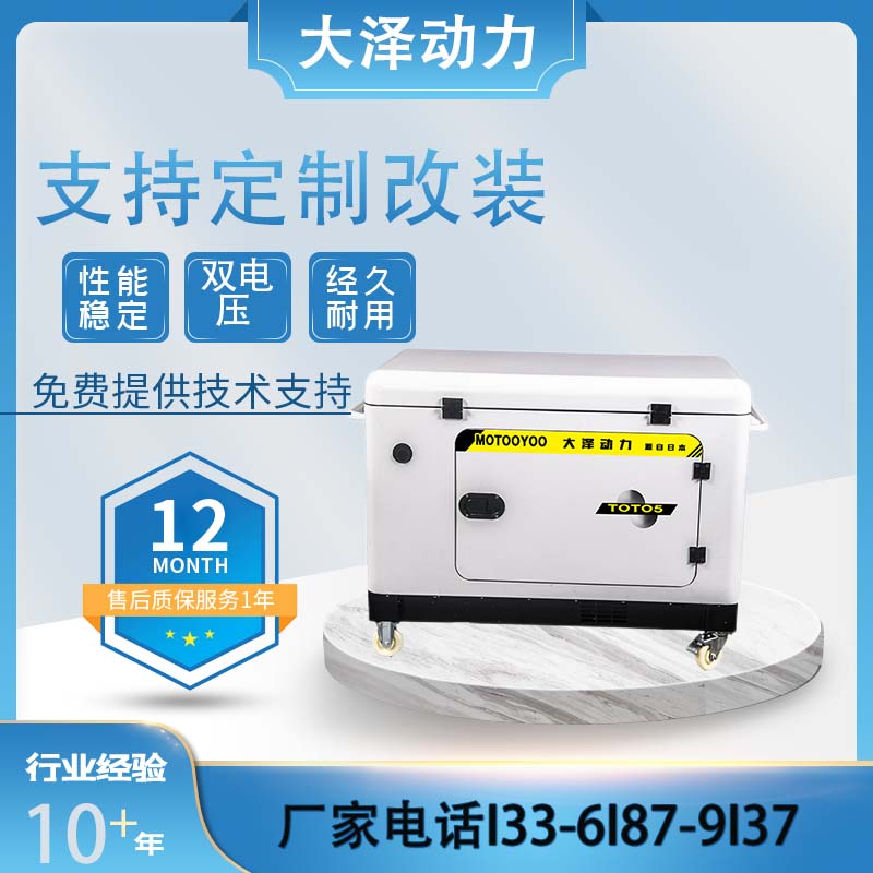 大泽动力汽油发电机 TOTO6-Y  6kw汽油发电机小型尺寸