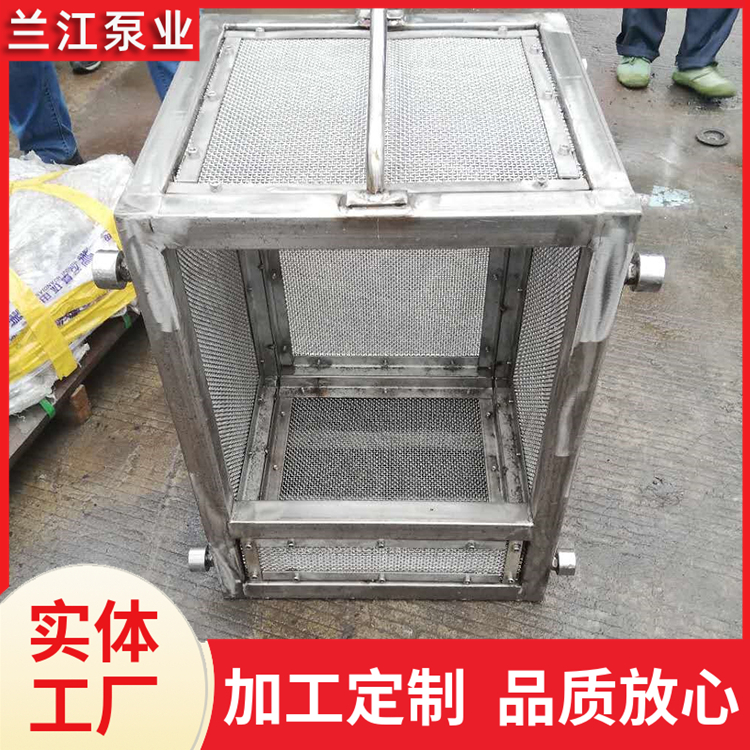 不锈钢提篮格栅 机械格栅除污机 手动304污水处理吊篮格栅 兰江泵业