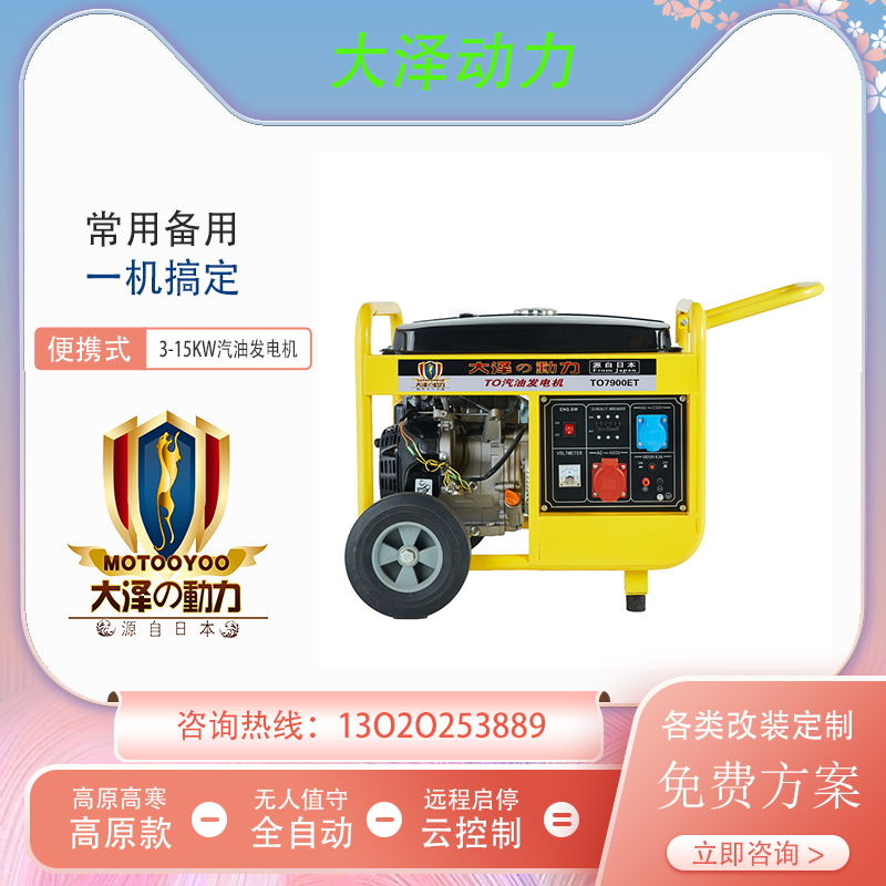 大泽动力5KW汽油发电机