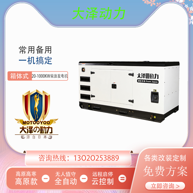 200KW静音柴油发电机 大泽动力TO220000ET