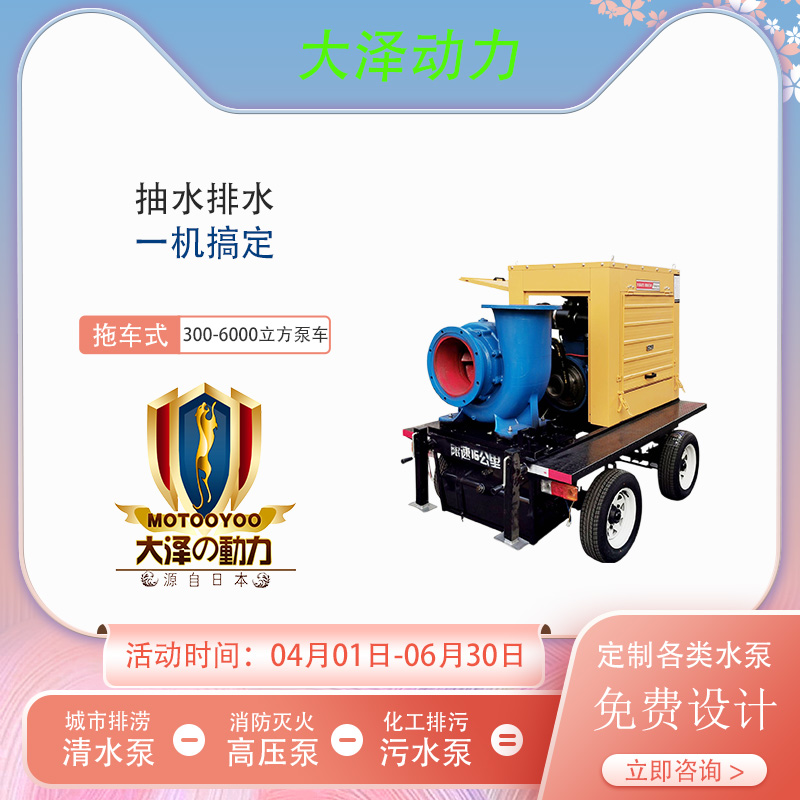 300立方柴油水泵 大泽动力TO300PM