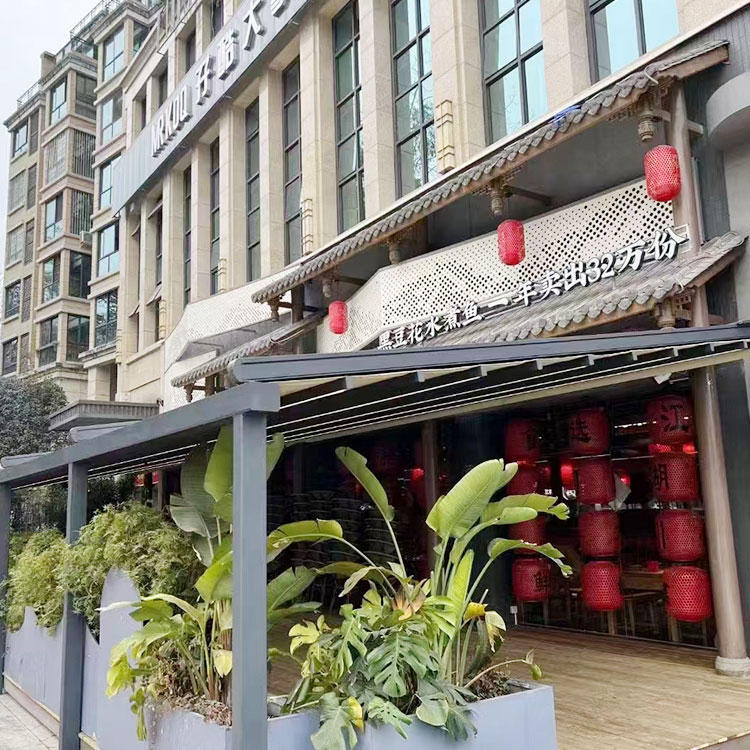 生产伸缩式遮阳篷 移动推拉雨棚电动帐篷