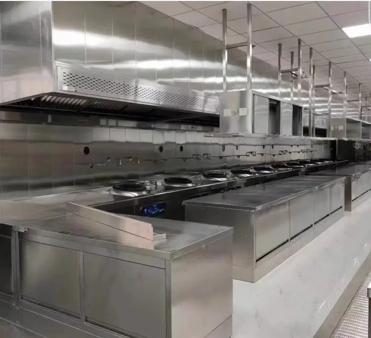 切菜厨房设施电磁炉厂家罩不锈钢厨房设备食堂饭店厨房设备学校厨