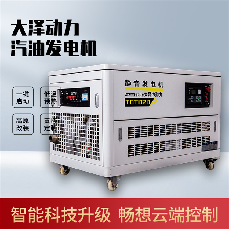 大泽动力10 15kw静音汽油发电机 双缸风冷TOTO10 智能云控 广告车用