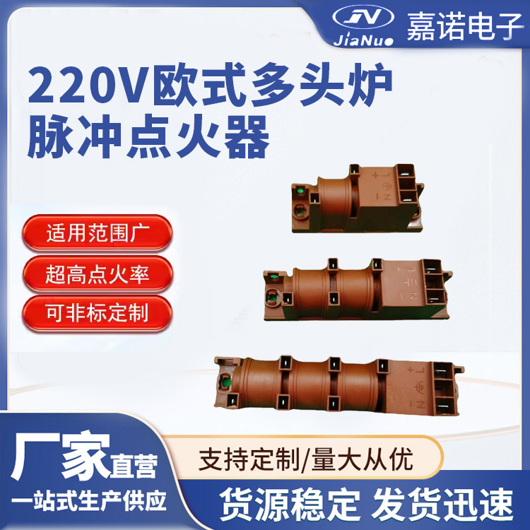220V欧式多头炉脉冲点火器 厨房燃气炉打火机