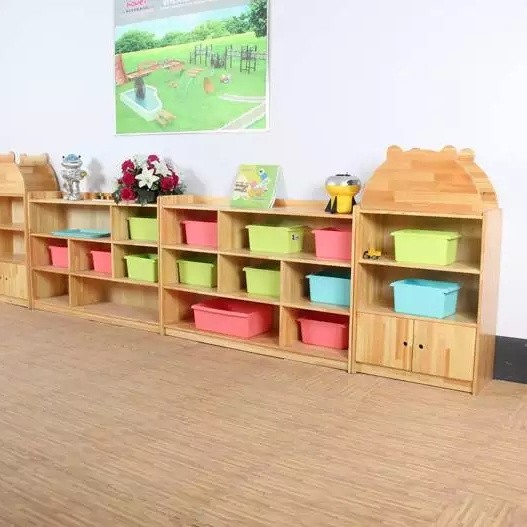 儿童木质桌椅组合 幼儿园书包柜子早教中心实木儿童家具