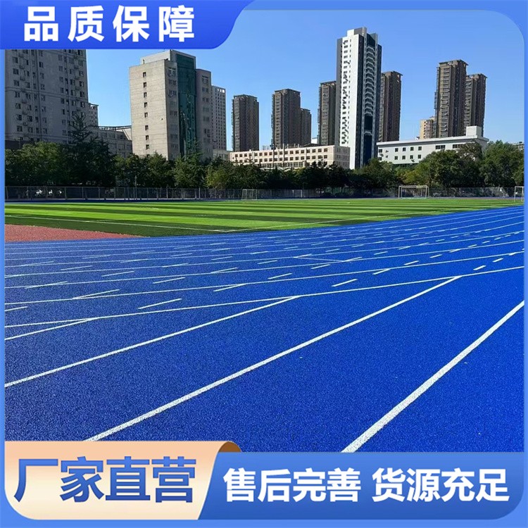 学校操场专用塑胶跑道材料 环保无毒耐磨 透气型 混合型可选