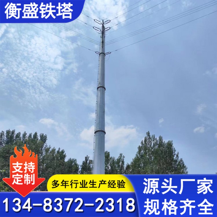 电力钢杆基础 110kv输变电钢管杆 21米三回路转角终端杆加工生产厂