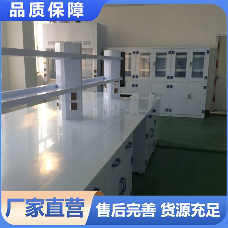 PP实验台 化验室试验台 全木医院化学室钢木中央工作台