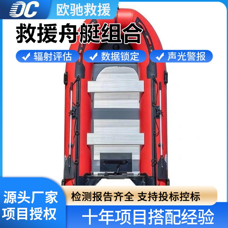 水域救援舟艇组合套装 高承重橡皮艇 + 强劲动力冲锋舟 应急必备