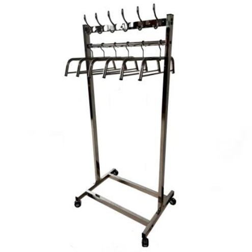 不锈钢材质 多人位铅衣架厂现货 供应 铅服套装整理神器 铅门实体厂家