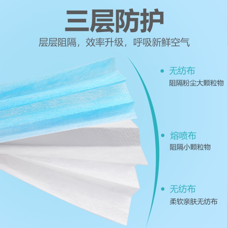 彩色一次性口罩时尚莫兰迪色系 三层防护美观又实用