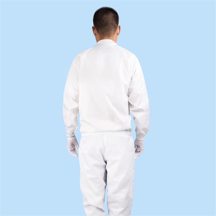 现货防静电条纹分体工作服 男女款尺码齐全 透气舒适 防尘抗污