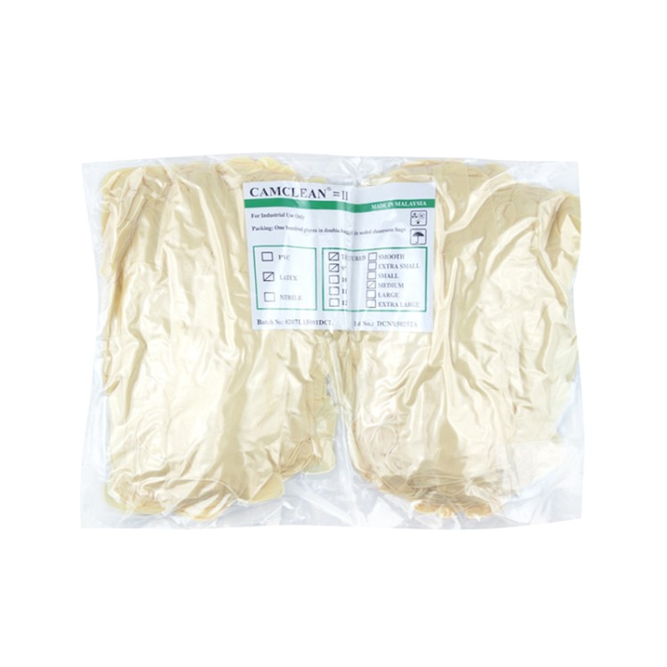 定制 9 寸千级乳胶手套 支持 logo 印刷 适用于电子医疗行业