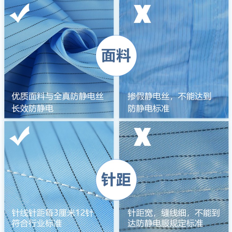 高弹面料防静电条纹 3 连体 贴合身形 作业灵活不束缚