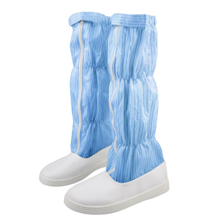 防静电长筒靴 高筒设计 防尘防污 半导体生产线专用 支持定制尺码