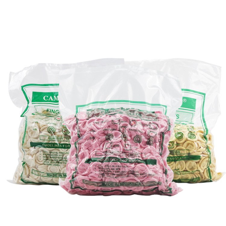 防滑米黄指套 点塑设计 机械加工强抓力 整箱采购享专属折扣