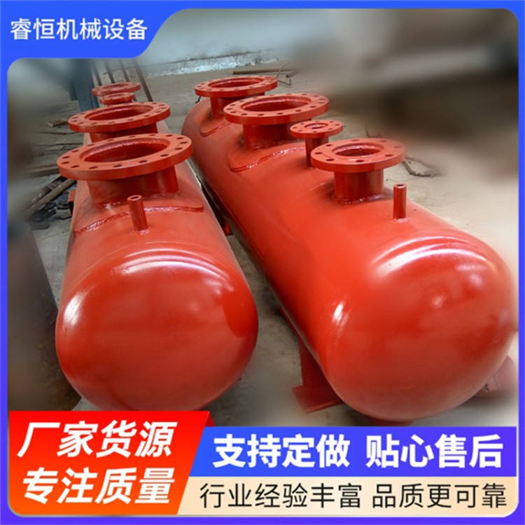 不锈钢分集水器 锅炉配套分汽缸 睿恒