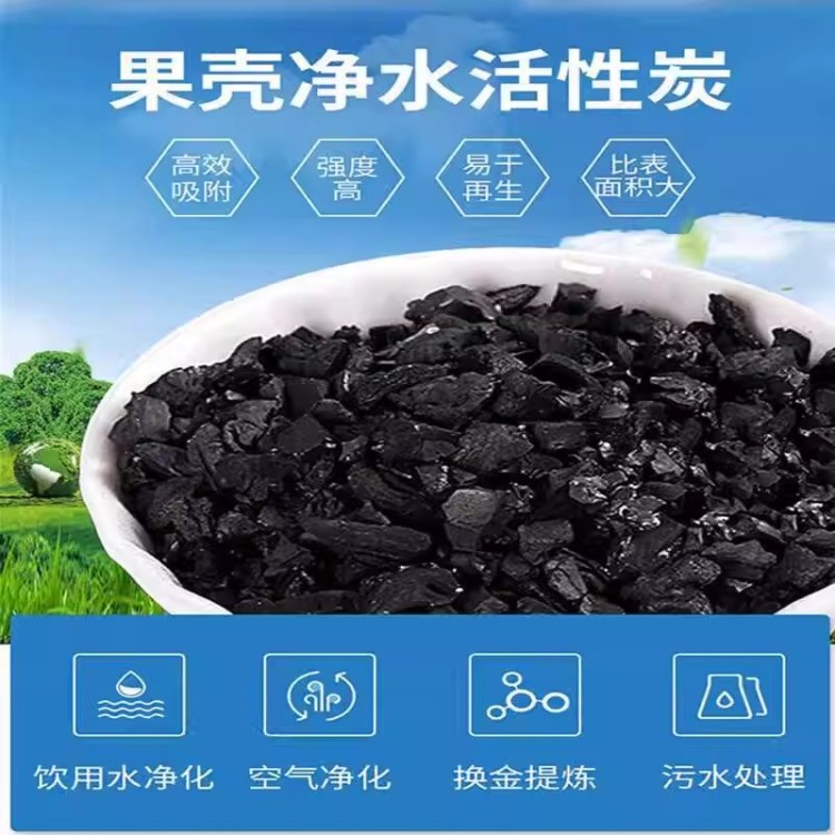 水处理果壳活性炭 吸附杂质有机物 余氯 脱色 过滤器用碳