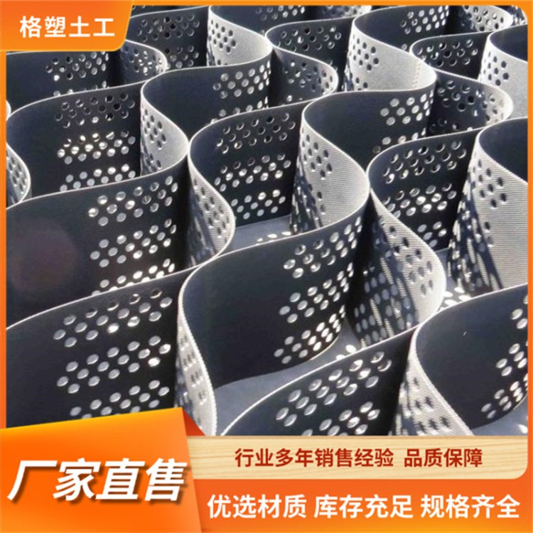 护坡蜂巢土工格室 HDPE焊接插接高强边坡防护植草绿化土工格
