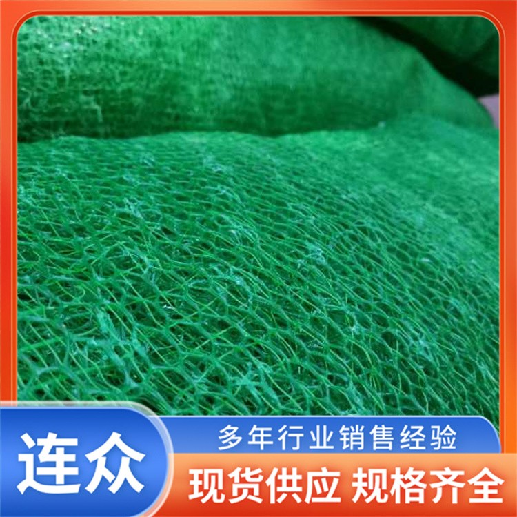 连众三维植被网 植草护坡土工网 喷播草籽边坡绿化植物网垫三维网