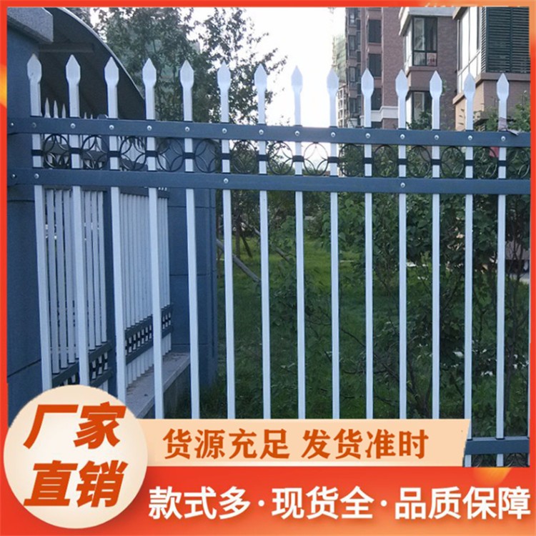 锌钢护栏 桥梁码头铁艺围栏 学校工厂焊接式围墙护栏