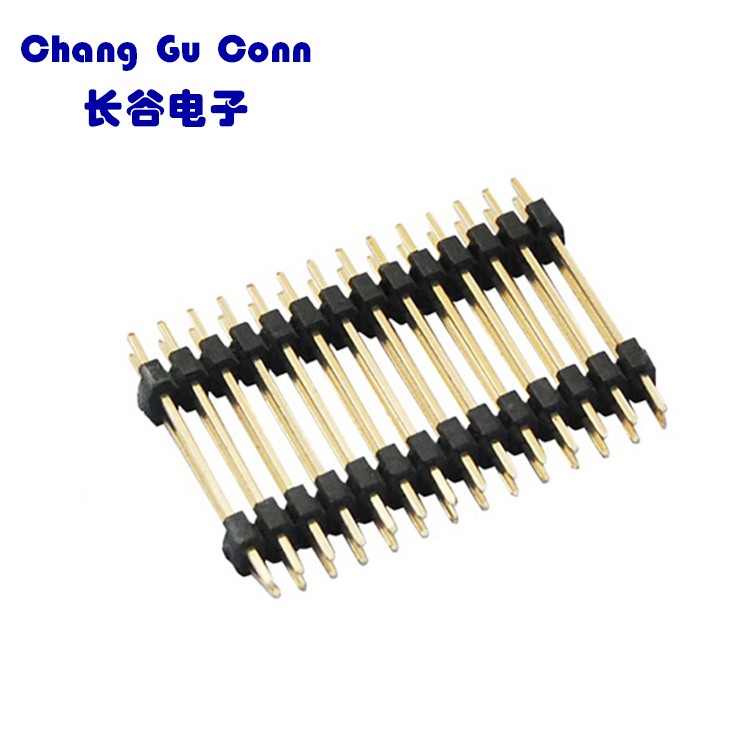 2.54MM间距双排双塑排针 方便不同厂家的产品进行连接和配套使用
