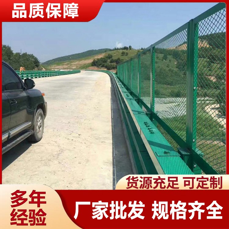 桥梁防抛网 高架桥两侧护栏网 高速公路防眩网