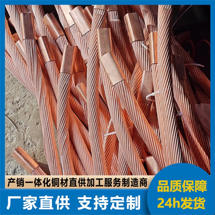 T2紫铜编织带接地线镀锡软连接扁铜线25/50平方导电铜绞线