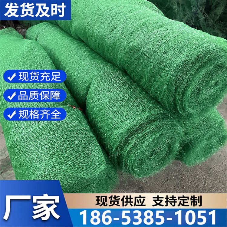 三维网垫喷播植草护坡加筋麦克垫 固土网垫