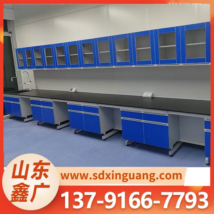 钢木实验台  实验室工作台生产 防腐理化板实验边台