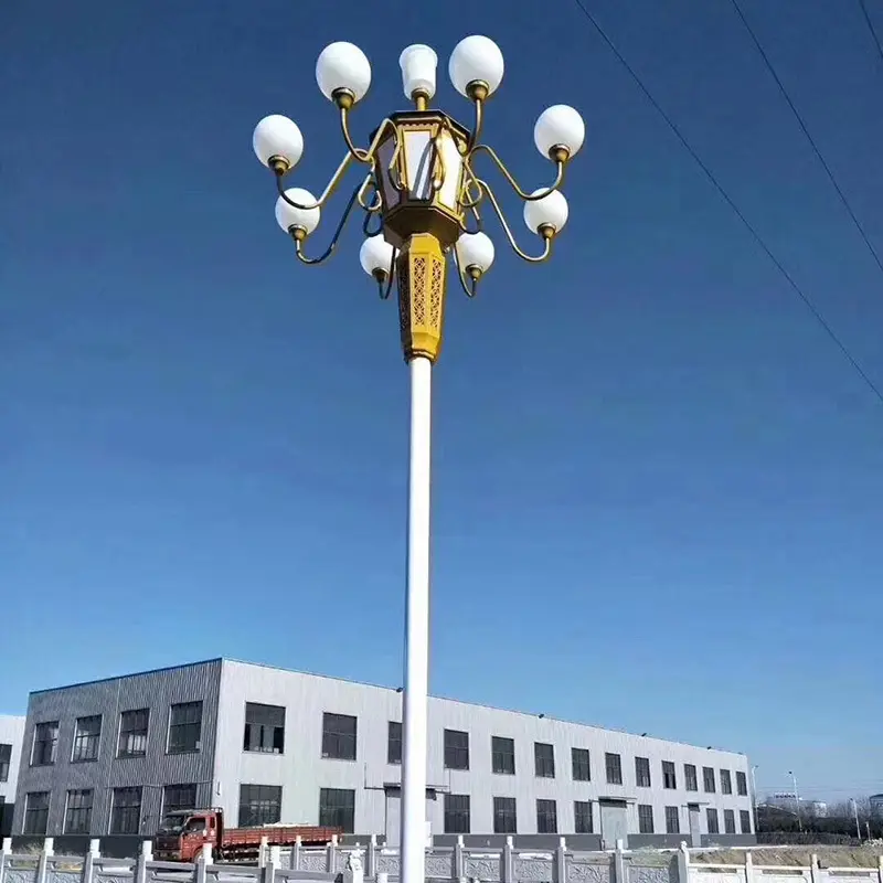 中华灯高杆灯户外道路灯小区灯九头LED广场灯景观