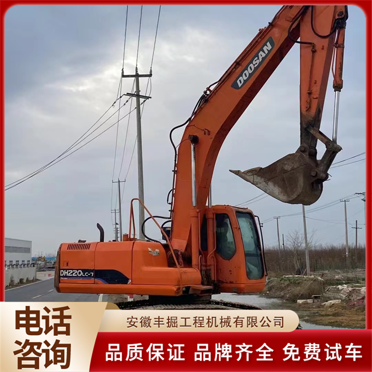 二手斗山220挖掘机 市政工程用挖沟破碎平路面挖机 车况性能好