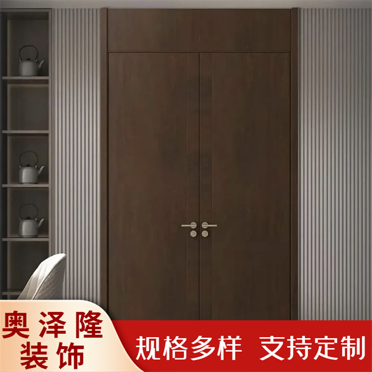 新中式实木复合门 书房无漆门 客厅门装饰 奥泽隆