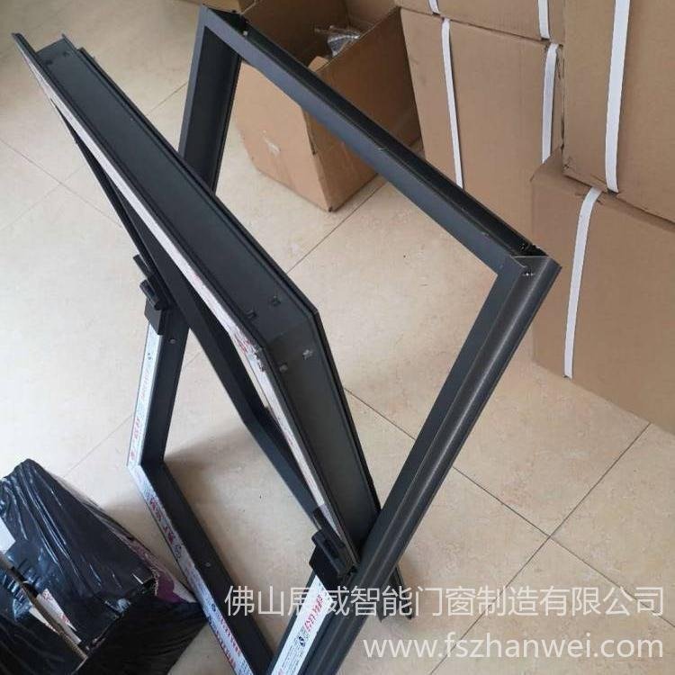 展威智能门窗联动窗体中悬窗不含玻璃铝合金电动开窗器