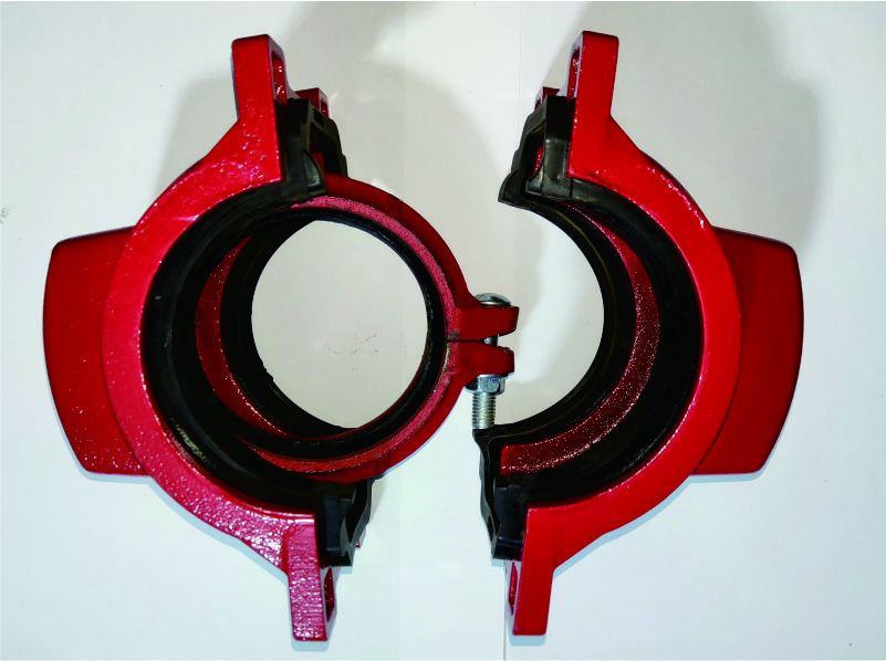 165沟槽钢卡修补器 铸铁抱箍堵漏器抢修方便快捷 消防管哈夫节