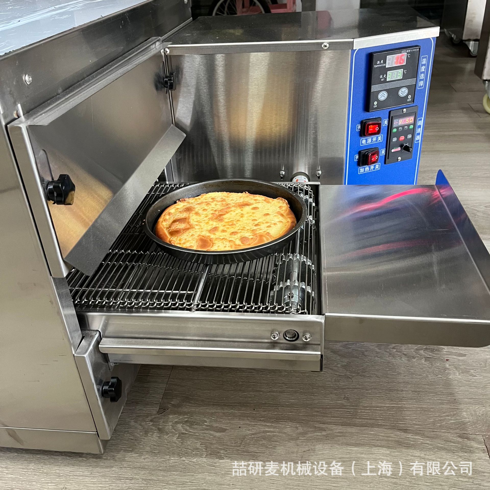 链式热风烤箱 智能带定时快速烘烤箱 履带式汉堡披萨饼胚烤炉
