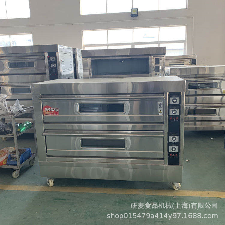 定制款2层6盘烤箱商用大型 蒸汽喷雾加湿烤箱 石板披萨烤炉