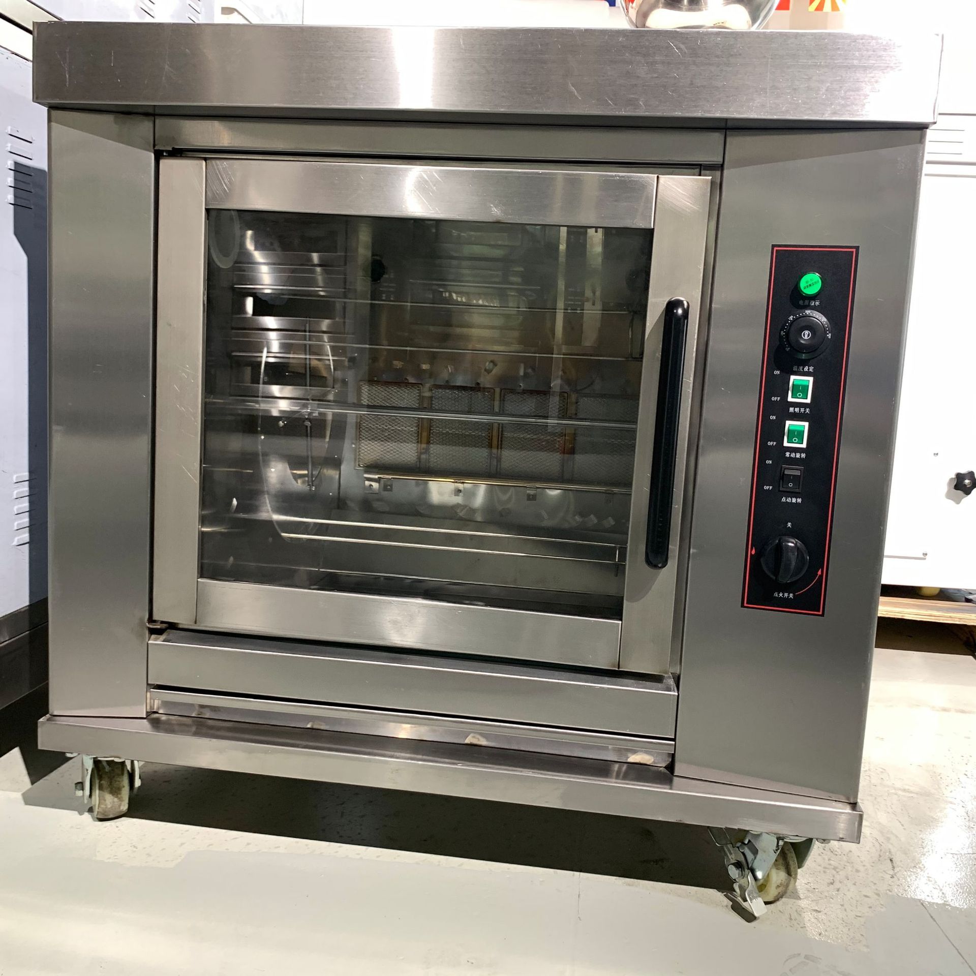 燃气型旋转烤鸡炉 多功能烤禽炉一次烤鸡35只 蜜汁鸡翅烤炉