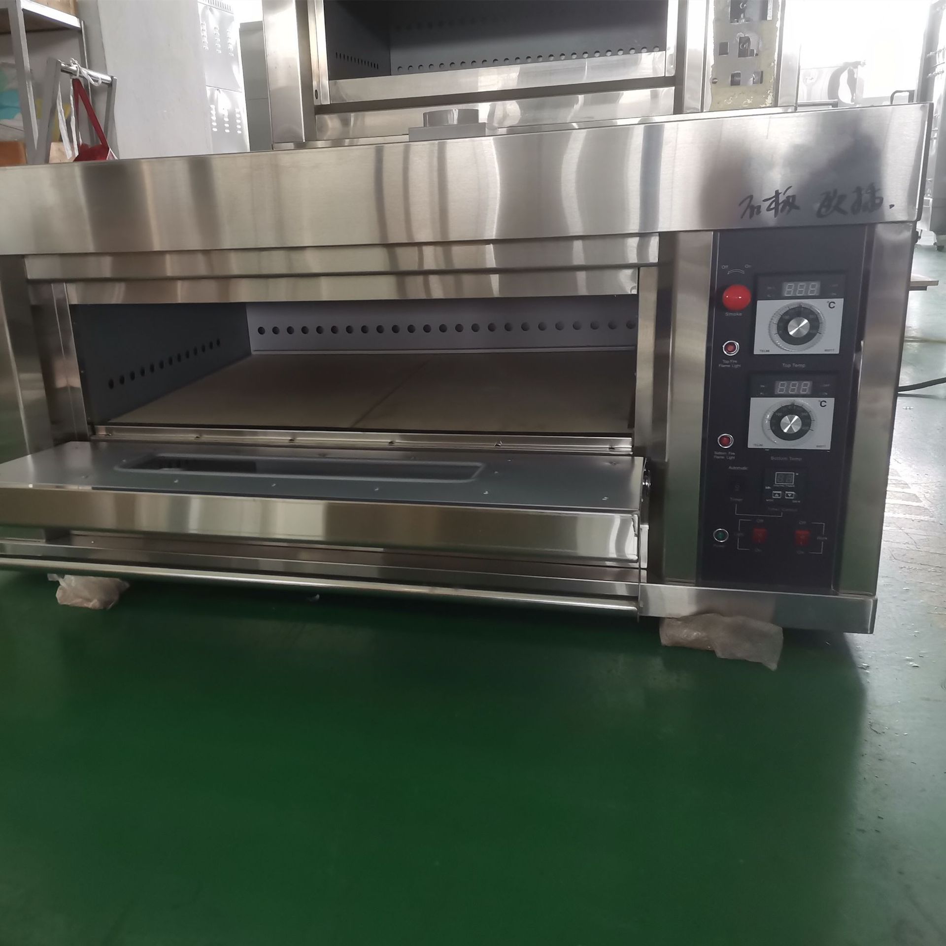 商用燃气烤箱 单层双盘披萨烤箱 支持跨境改110v 可加石板