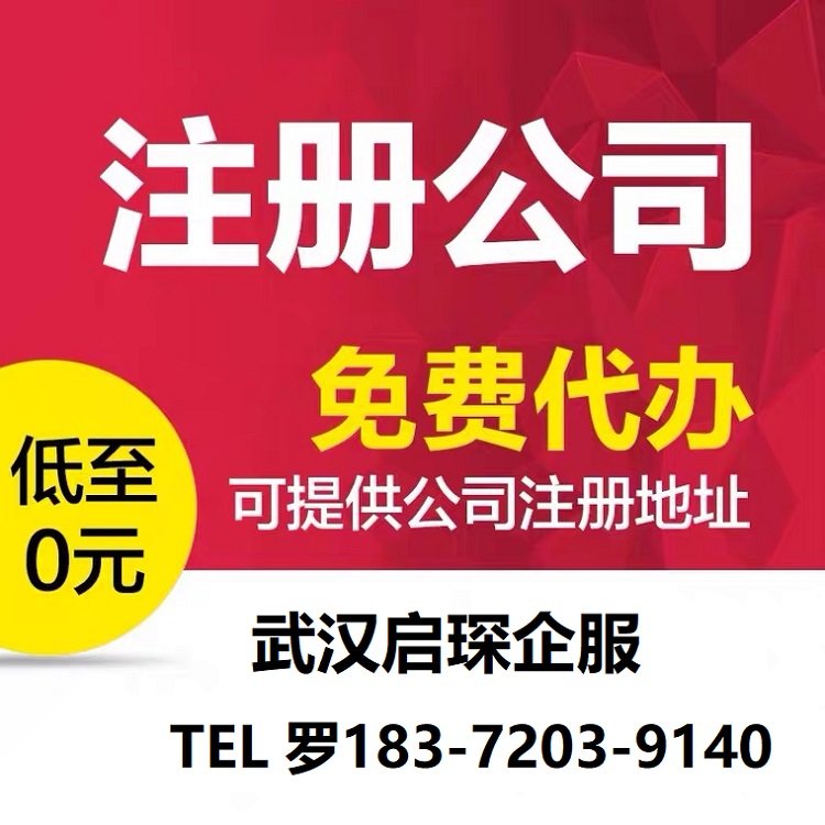 武 汉无地址注册公司 合伙人企业办理 专业服务免费咨询