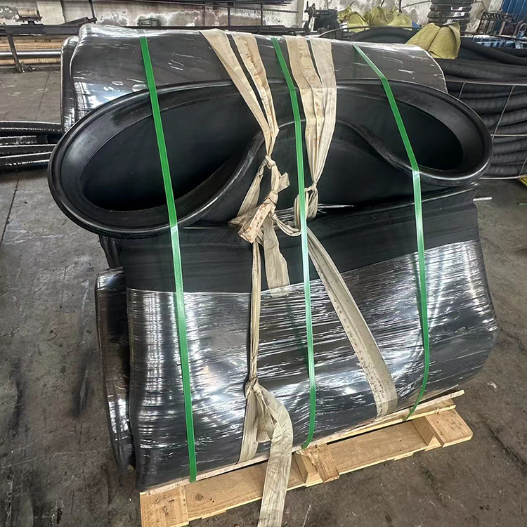 大口径折叠胶管福硕抗磨可折叠溜灰夹布黑色橡胶管