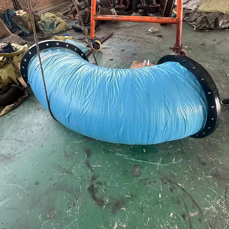 大口径法兰泥浆橡胶管福硕钢丝骨架橡胶弯管