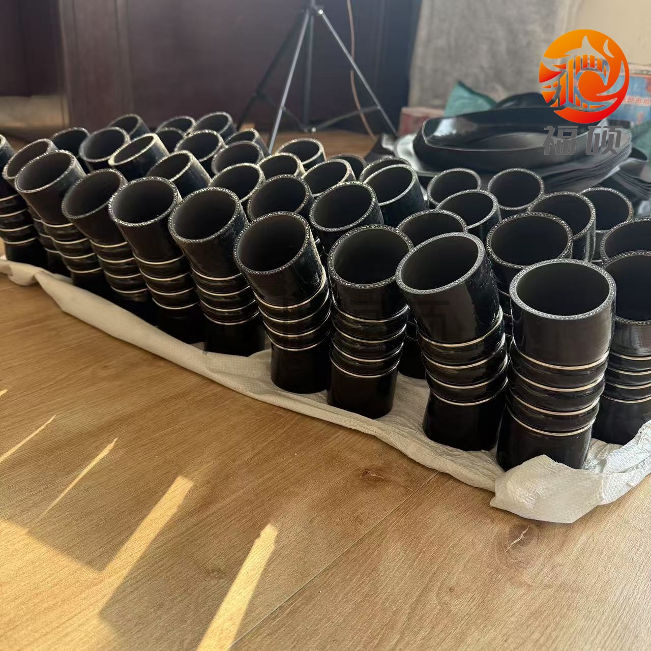 福硕定制 硅胶材质软管 黑色夹布硅胶管 按需定制