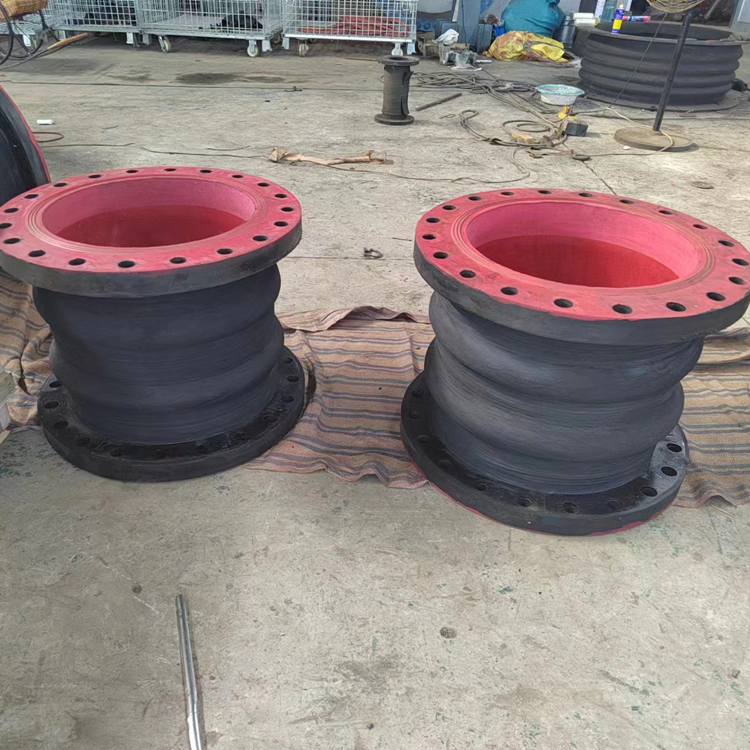 可曲挠柔性橡胶软连接 高抗磨圆形法兰软接头 伸缩减震补偿器