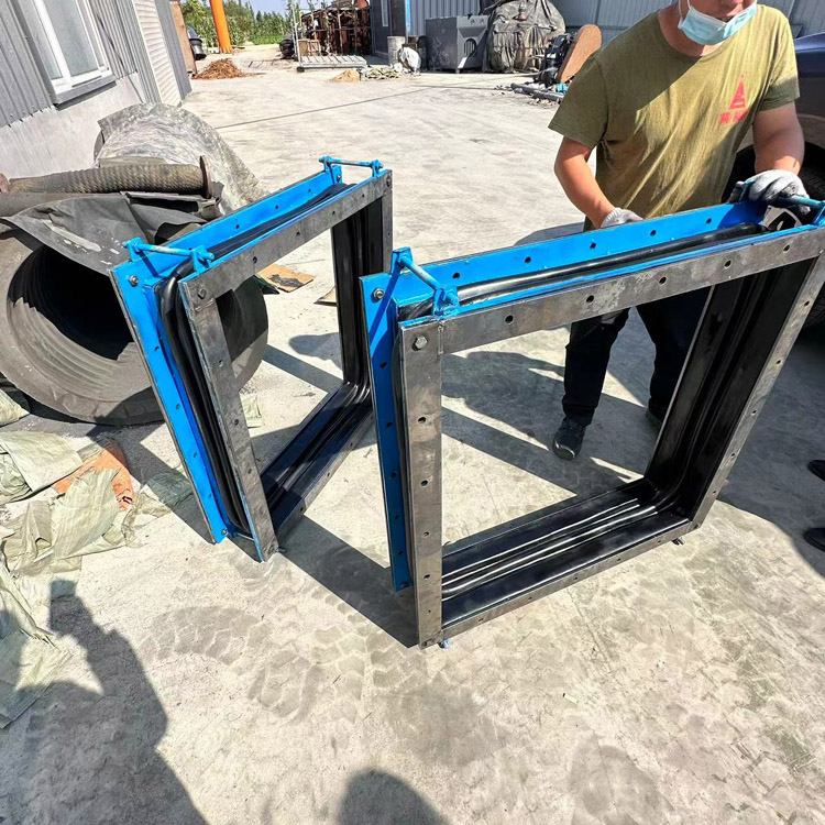 振动筛配套用方形橡胶软连接福硕抗磨矩形膨胀节