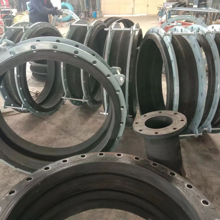 大口径橡胶减震器可曲挠硅橡胶接头带304不锈钢增强环软连接