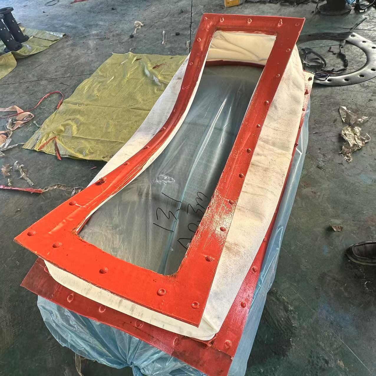 方形红硅胶帆布软连接 伸缩通风管道 风机软连 接